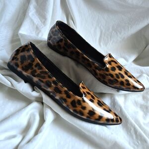 Madden Girl by Steve Madden Vegan Patent Leather Animal Print Flats